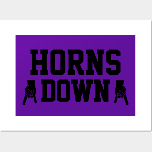Horns Down - Purple/Black Posters and Art